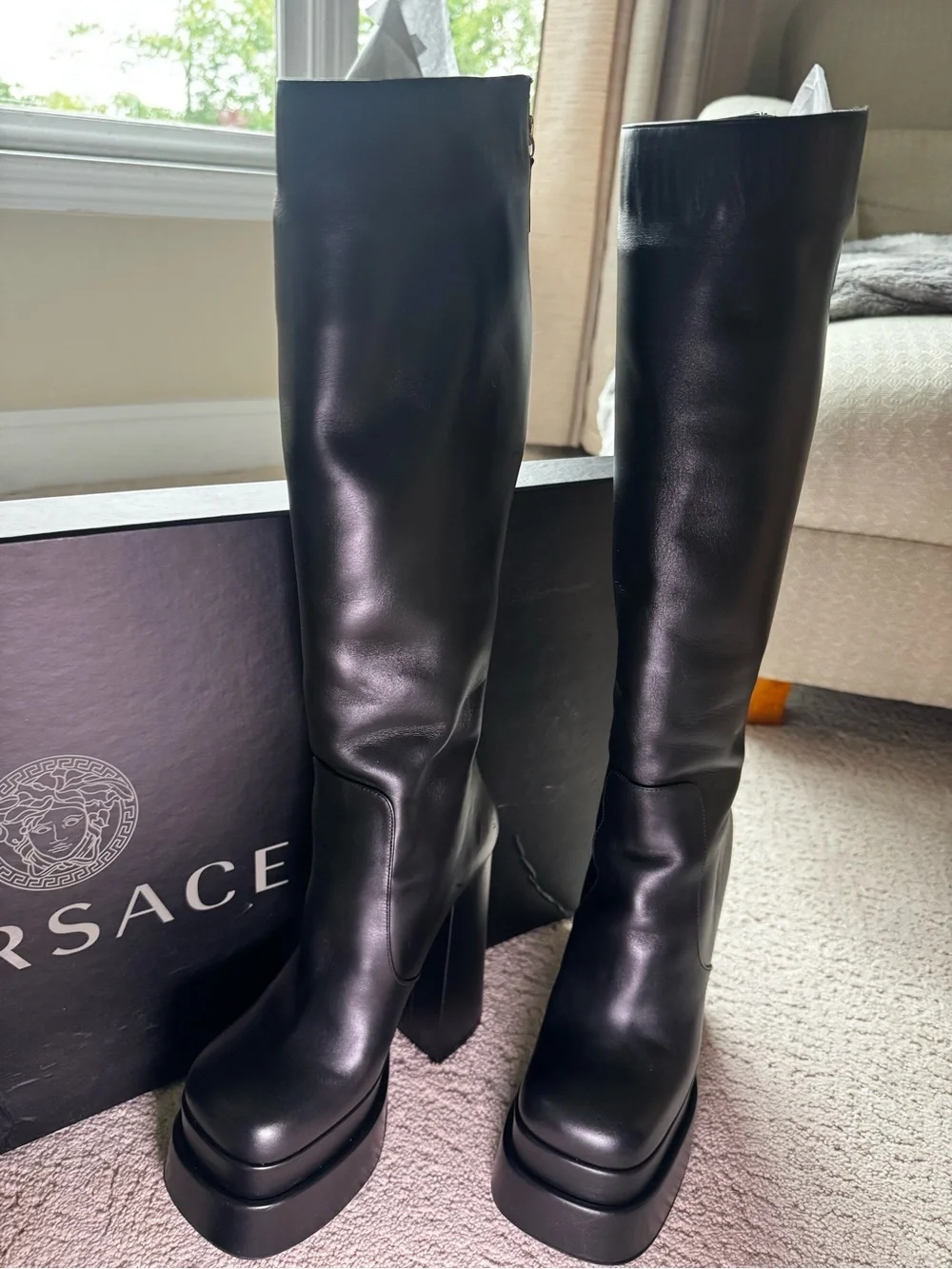 Versace streamlined worn silhouette
